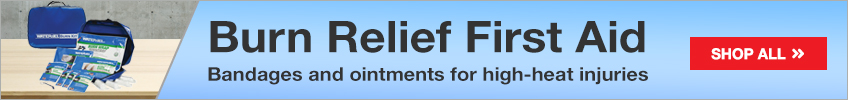Burn Relief First Aid - Bandages and ointments for high-heat injuries