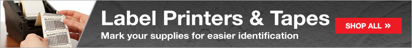 Label Printers & Tapes - Mark your supplies for easier identification 