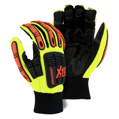 Majestic X10 Knucklehead Synthetic Leather Palm Knit Work Gloves