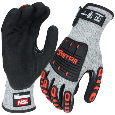 NSI HellBax™ TPU Protection Nitrile Palm Coated ANSI A6 Cut