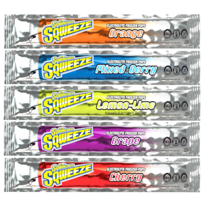 Sqwincher® Sqweeze Assorted Flavor Freezer Pops, 150/Case - 24791