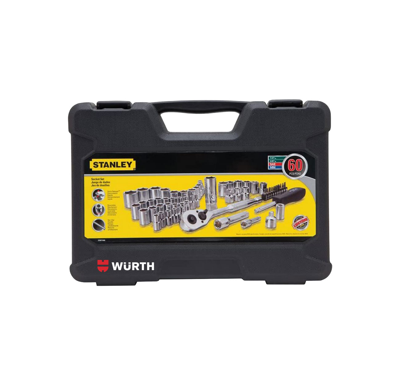 Picture of FREE TStanley® Tools 60-Piece 1/4" & 3/8" Drive Mechanic Tool Set with your $699 or more order