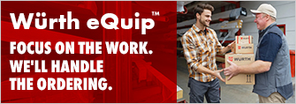 Würth eQuip™. Focus on the work. We'll handle the ordering.