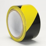 Vinyl Adhesive-Backed Marking Tape with Warning Stripes, 2" x 18 yd. thumbnail 2