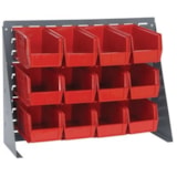 Ultra Hanging System – 27"L x 8"W x 21"H Steel Bench Rack    With (12)–11"L x 5 1/2"W x 5"H Bins thumbnail 3