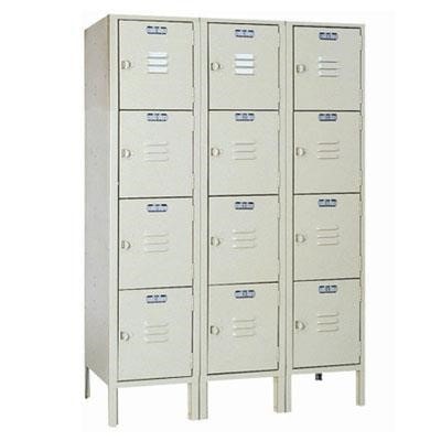 12"W x 12"D x 12"H Four Tier 3 Section Steel Locker 