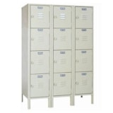 12"W x 12"D x 12"H Four Tier 3 Section Steel Locker  thumbnail 1