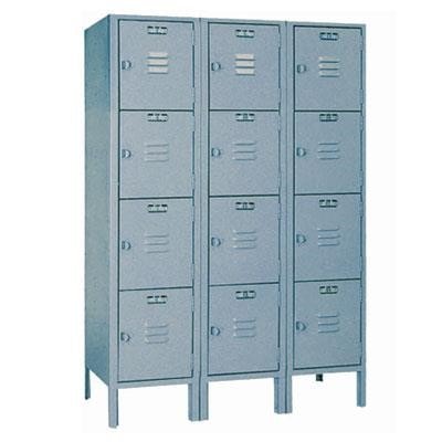 12"W x 12"D x 12"H Four Tier 3 Section Steel Locker 