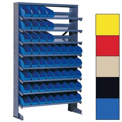 Pick Rack Sloped Shelving System – 40-Bin Single-Sided Rack
