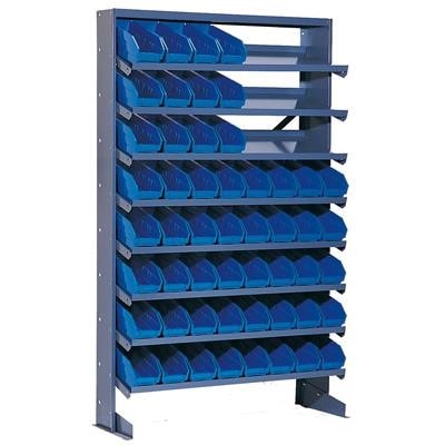 Pick Rack Sloped Shelving System – 40-Bin Single-Sided Rack