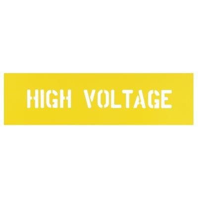 High Voltage 2" Letters Plastic Safety Stencil