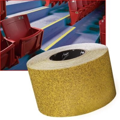 4" x 60' Anti-Slip Yellow Stadium Traction Tape