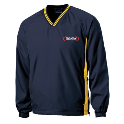 Tipped V-Neck Raglan Sleeve Wind Shirt, Custom Product Add Your Logo