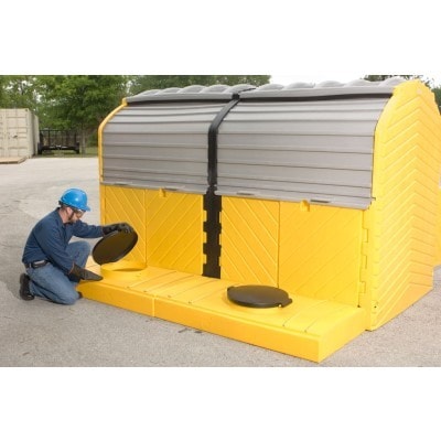 Ultra-Modular IBC Spill Pallet, 2-Tank Outdoor Model