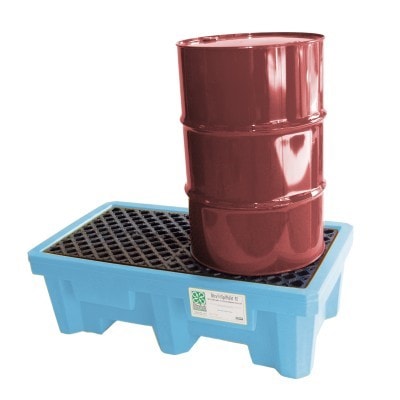 Fluorinated Ultra-Spill Pallet P2 with Drain, 2 Drum