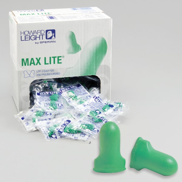MAXIMUM Lite® Low Pressure Uncorded NRR 30 Disposable Ear Plugs, 200 Pair