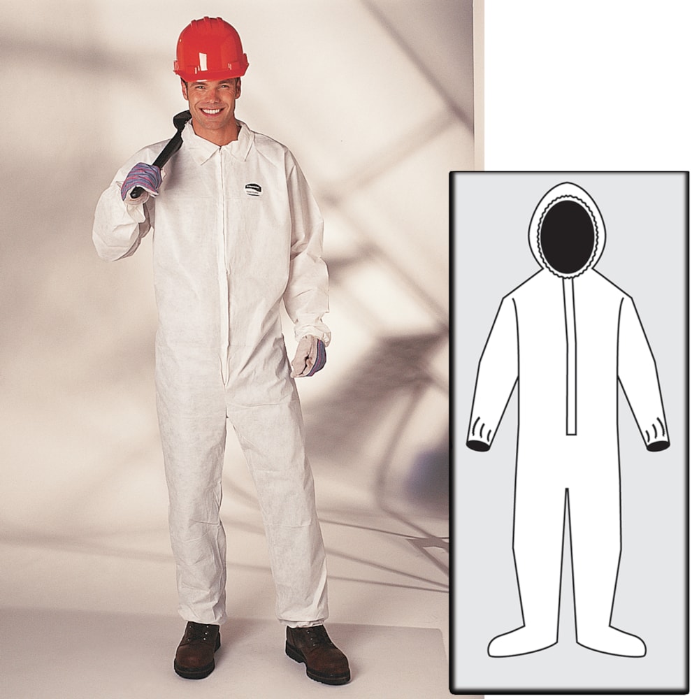 A20 White Hood, Boots, Elastic Back, Wrists, & Ankles Breathable Disposable Coveralls