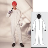 A20 White Hood, Boots, Elastic Back, Wrists, & Ankles Breathable Disposable Coveralls thumbnail 1