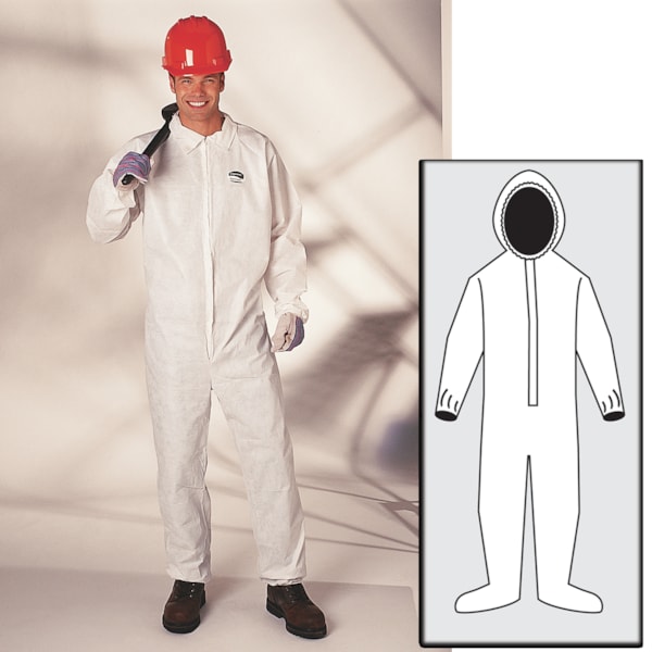 A20 White Hood, Boots, Elastic Back, Wrists, & Ankles Breathable Disposable Coveralls