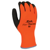 Black Rubber Palm Coated Hi-Vis Orange Insulated Work Gloves thumbnail 1