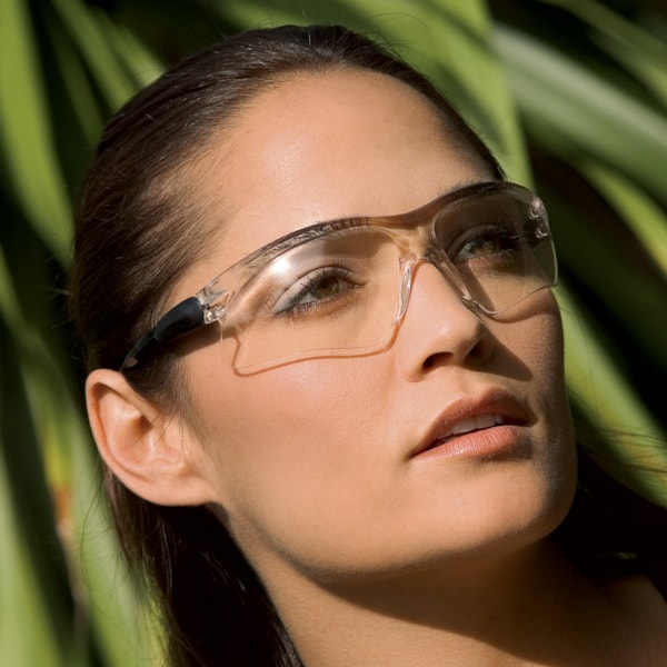 Clear Scratch-Resistant Lens Safety Glasses