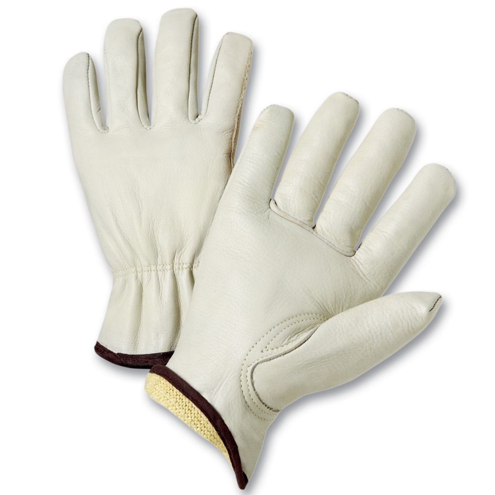 Grain Leather Kevlar® Knit Lined Level A4 Cut Resistant Driver's Gloves