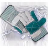 Select Grade Double Leather Palm Safety Cuff Work Gloves thumbnail 1