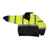 Class 3 Reflective Hi-Vis Deluxe 3-in-1 Zip-Out Fleece Lined Traffic Safety Bomber Jacket  thumbnail 1