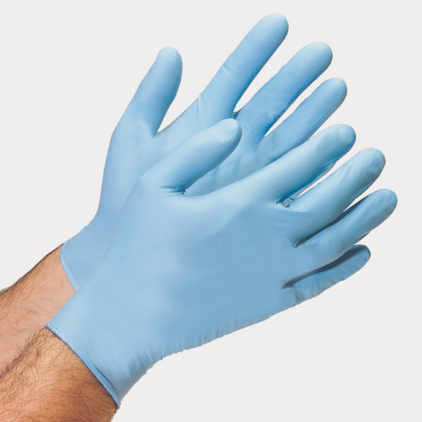 5 mil Powder-Free 9.5" Disposable Nitrile Gloves, 100/Box