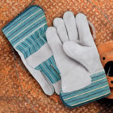 Select Shoulder Leather Palm Safety Cuff Work Gloves thumbnail 1