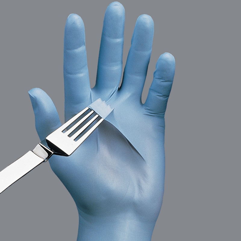 N-DEX® 4 mil Low Powder 9.5" Disposable Nitrile Gloves, 100/Box