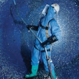 A60 Hood, Elastic Back, Wrists, & Ankles Bloodborne Pathogen & Chemical Splash Resistant Disposable Coveralls thumbnail 1