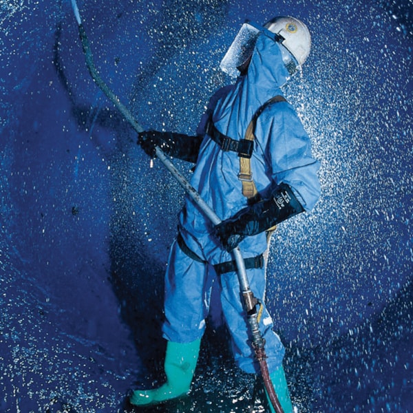 A60 Hood, Elastic Back, Wrists, & Ankles Bloodborne Pathogen & Chemical Splash Resistant Disposable Coveralls
