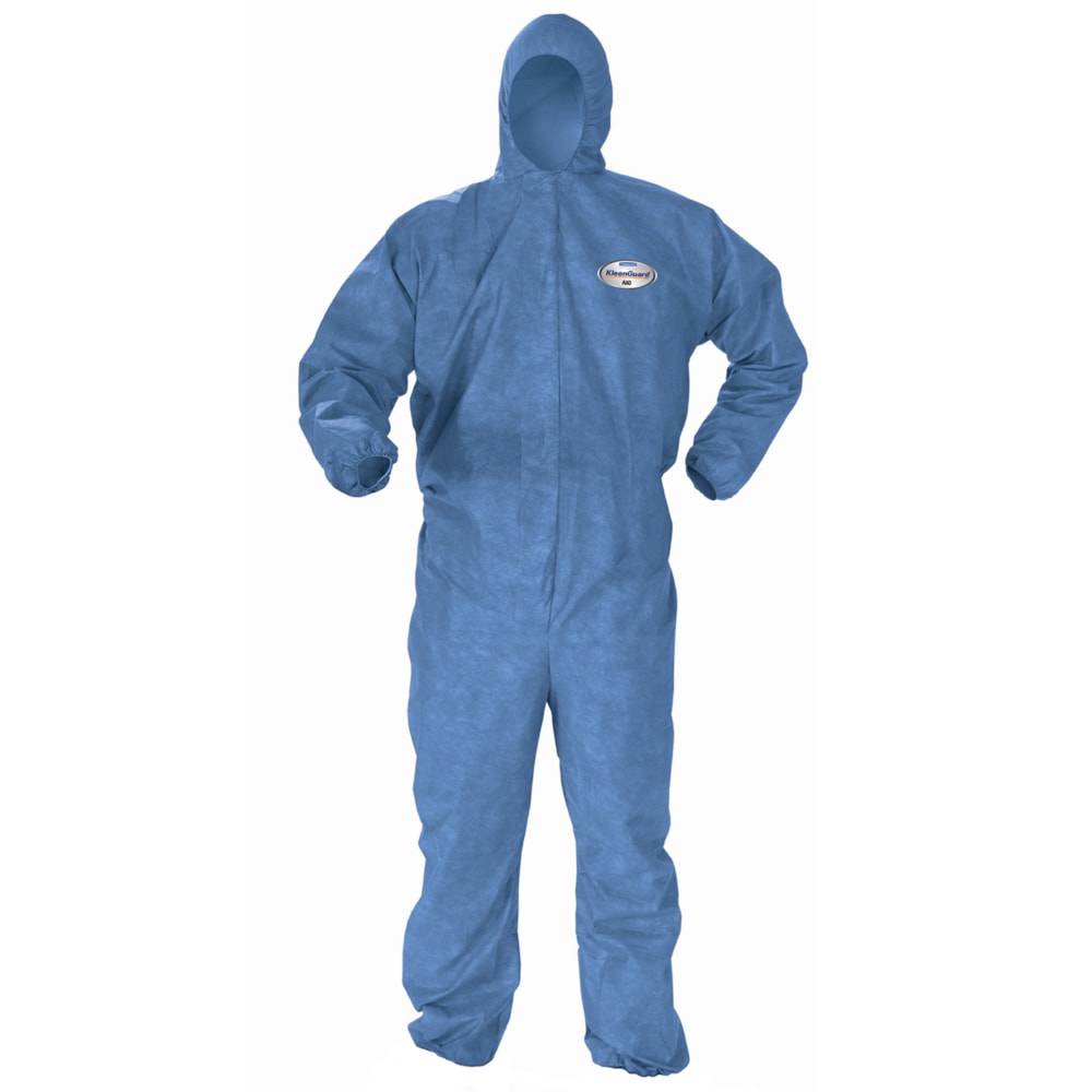 A60 Hood, Elastic Back, Wrists, & Ankles Bloodborne Pathogen & Chemical Splash Resistant Disposable Coveralls