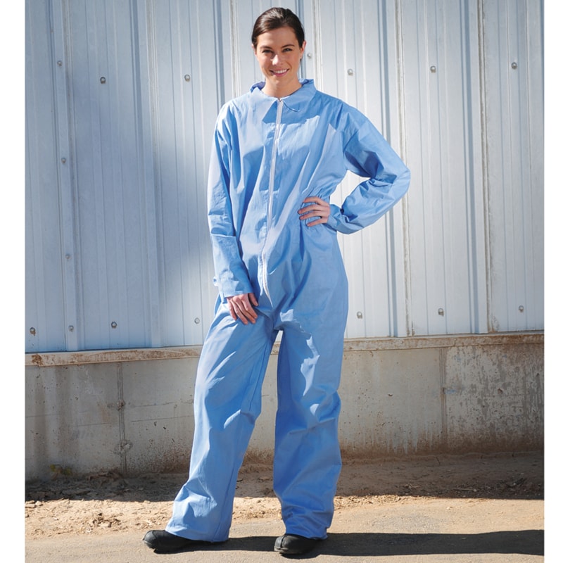A65 Collar, Open Wrists & Ankles Standard Disposable Flame-Resistant FR Coveralls