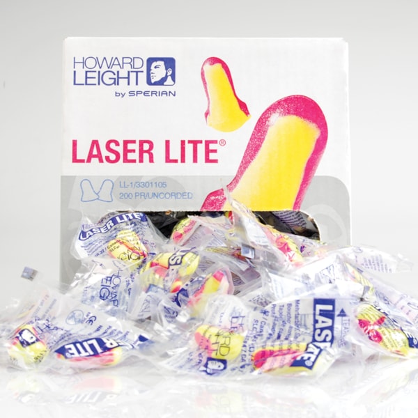 Laser Lite® Uncorded NRR 32 Disposable Ear Plugs, 200 Pair