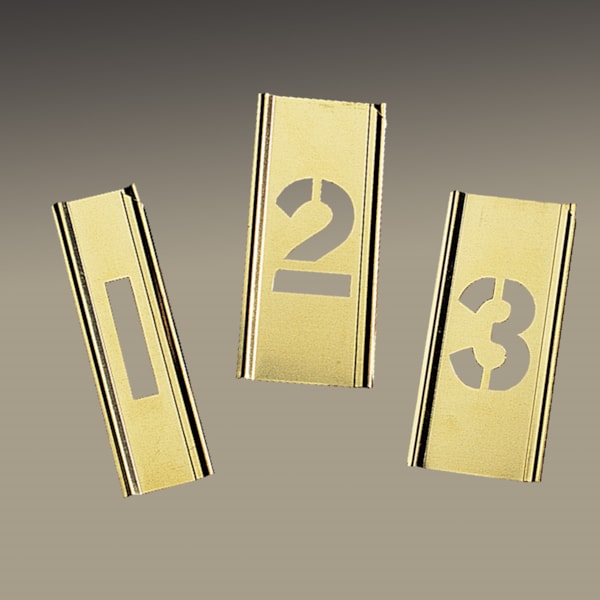 2" Brass Interlocking Number Stencil Set