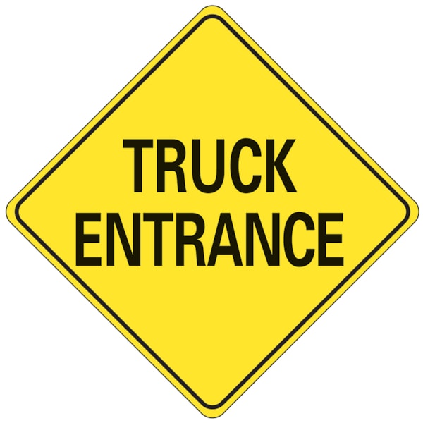 Truck Entrance 24" x 24" Reflective Traffic Control Safety Sign
