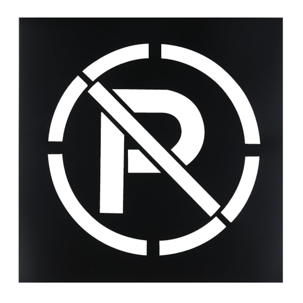 15" dia. No Parking Symbol Plastic Safety & Parking Control Stencil