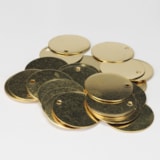 2" Round Brass Valve Tag with 3/16" Hole Diameter, 25/Pack thumbnail 1