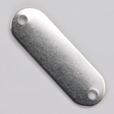5/8" x 1 29/32" Round End Stainless Steel Valve Tags with 1/8" Hole Diameter, 25/Pack thumbnail 1
