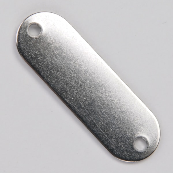 5/8" x 1 29/32" Round End Stainless Steel Valve Tags with 1/8" Hole Diameter, 25/Pack