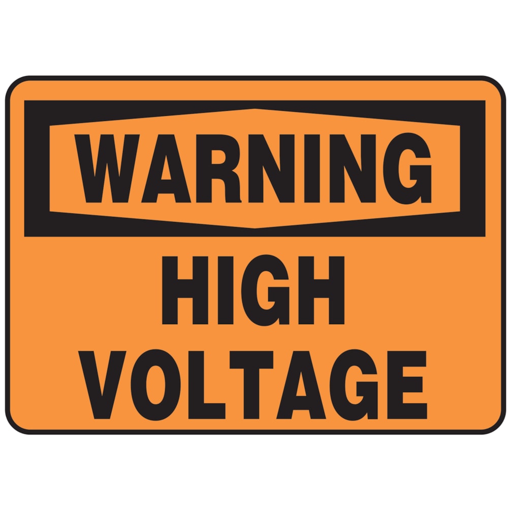 Warning High Voltage Safety Sign