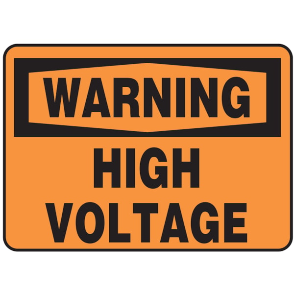 Warning High Voltage Safety Sign