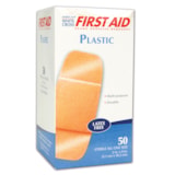 2" x 4.5" Plastic Adhesive First Aid Bandages, 50/Box thumbnail 1