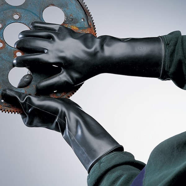 25 mil 14" Smooth Butyl Rubber Chemical Resistant Gloves