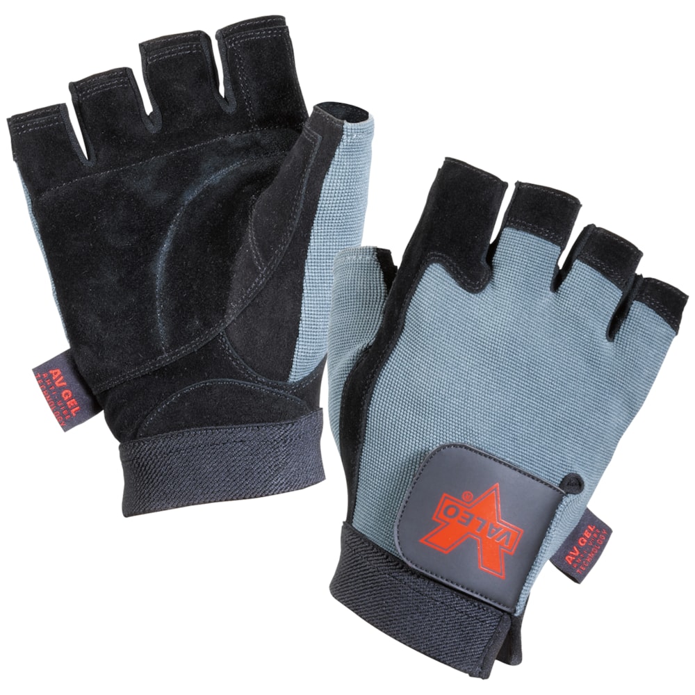 Half-Finger Sueded Leather Anti-Vibration Gloves