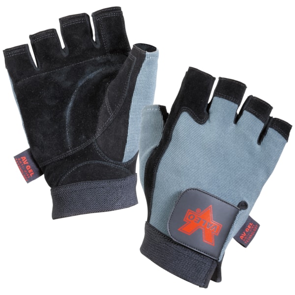 Half-Finger Sueded Leather Anti-Vibration Gloves