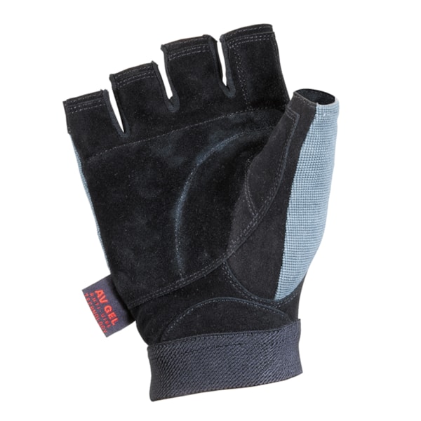 Half-Finger Sueded Leather Anti-Vibration Gloves