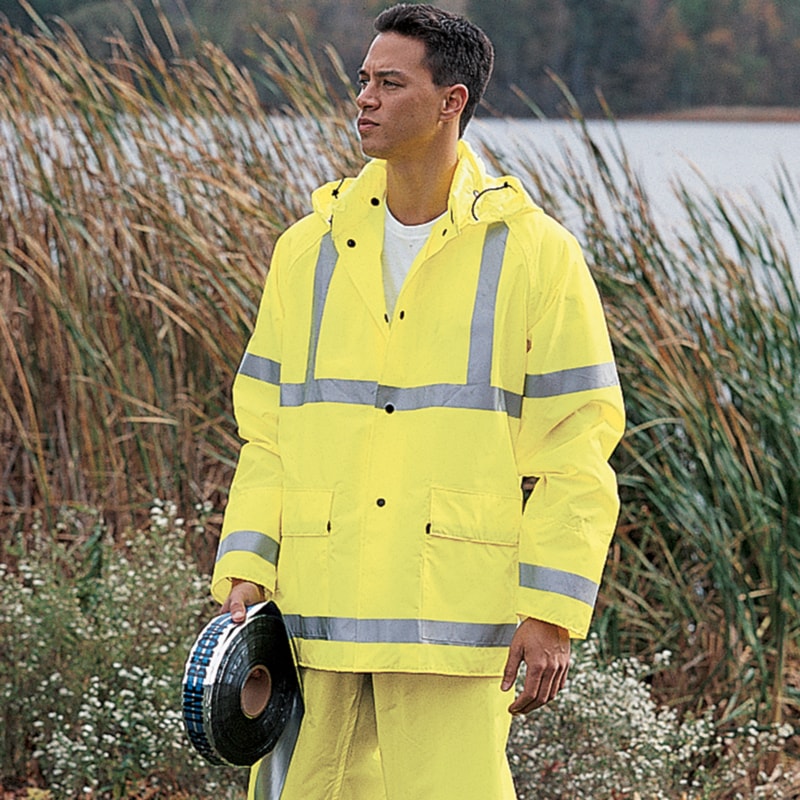 TelCom 7000 Class 3 Dielectric Reflective Hi-Vis Rain Jacket